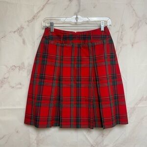 Vintage Patty Woodard Plaid Pleated School Girl Mini Skirt - G10